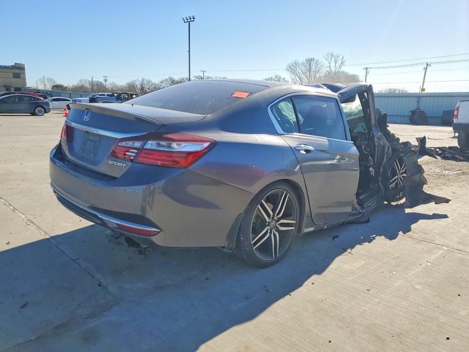 2016 Honda Accord VIN 1HGCR2F56GA220203 COPART salvage auction — FRONT END, Tx - Nonrepairable Title, sold $875 on 2026-07-09 (photo 3)