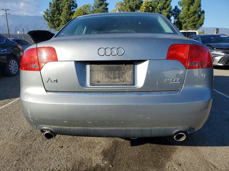 2007 Audi A4 VIN WAUDF78E27A032295 COPART salvage auction — MECHANICAL, Wa - Dis/Dlr/Exp Only Clean Title (P), sold $350 on 2026-07-07 (photo 6)