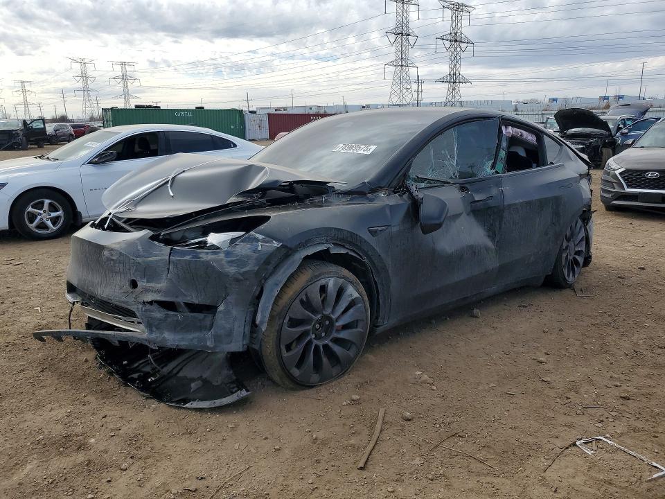 2023 Tesla Model y VIN 7SAYGDEF6PF662358 COPART salvage auction — ALL OVER, Il - Salvage Certificate, sold $4,450 on 2026-07-21 (photo 1)