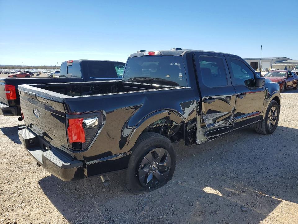 2025 Ford F-150 VIN 1FTEW2KP9SKE37111 COPART salvage auction — SIDE, Tx - Salvage Vehicle Title, sold $8,500 on 2026-07-09 (photo 3)