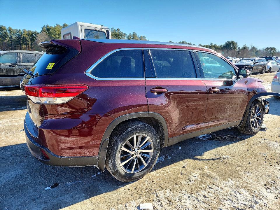 2019 Toyota Highlander VIN 5TDJZRFH4KS959316 COPART salvage auction — FRONT END, ID - SALVAGE CERTIFICATE OF TITLE, sold $11,800 on 2026-07-02 (photo 3)