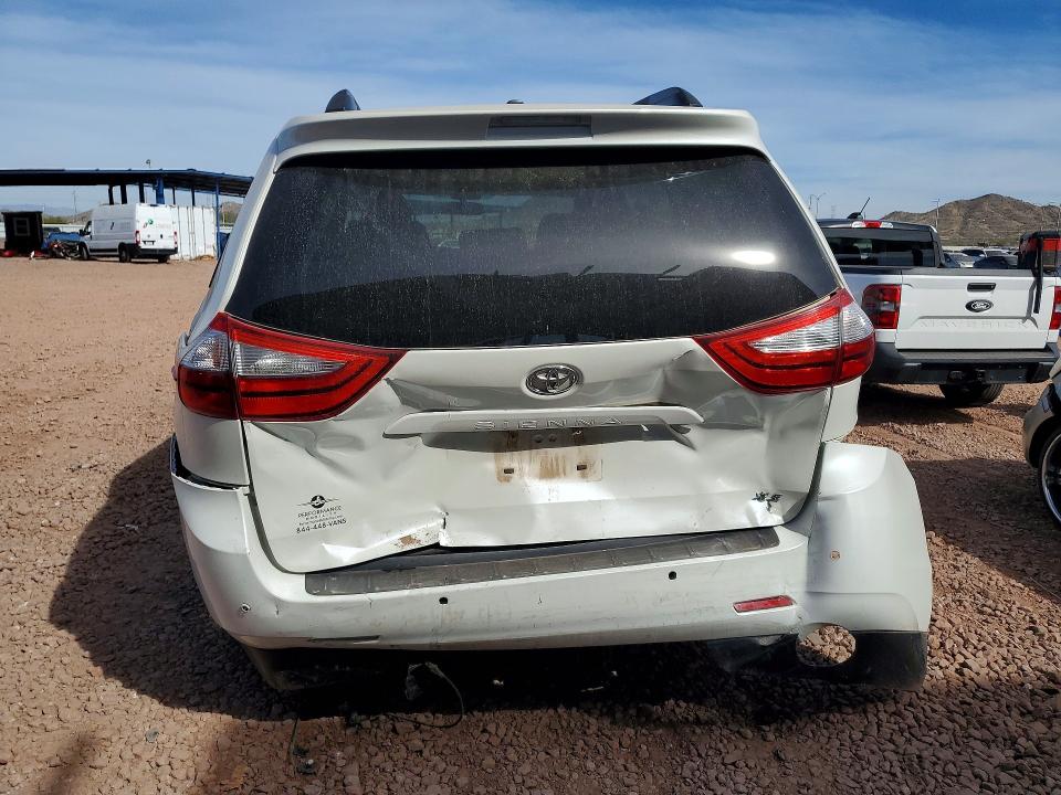 2015 Toyota Sienna VIN 5TDYK3DC2FS667984 COPART salvage auction — REAR END, ID - SALVAGE CERTIFICATE OF TITLE, sold $300 on 2026-07-28 (photo 6)