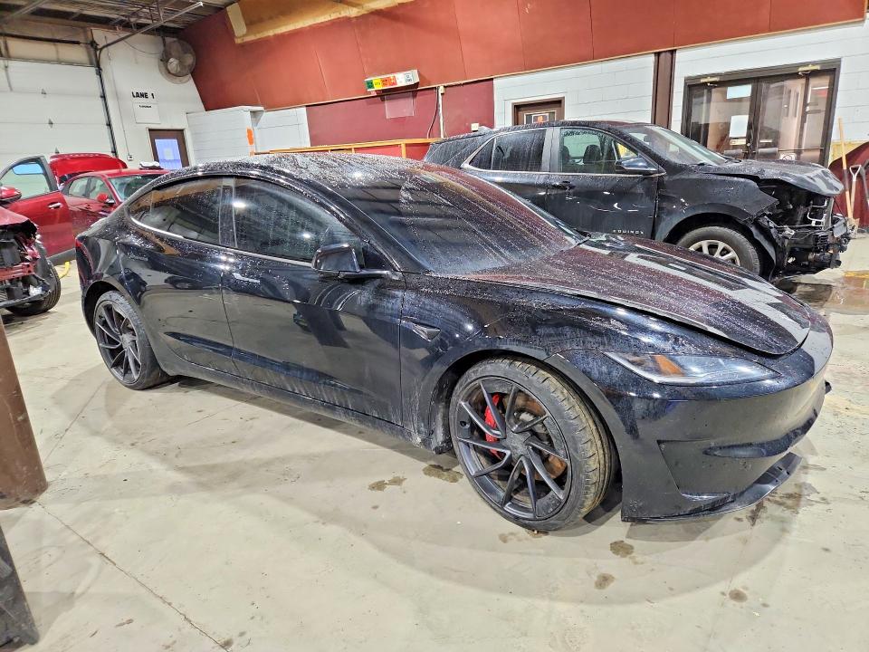 2025 Tesla Model 3 VIN 5YJ3E1ET1SF931943 COPART salvage auction — FRONT END, Pa - Certificate Of Salvage, sold $17,500 on 2026-07-23 (photo 4)