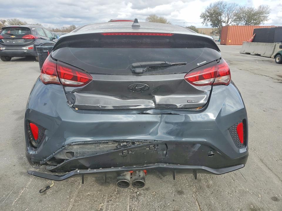 2019 Hyundai Veloster VIN KMHTH6AB7KU007141 COPART salvage auction — REAR END, Salvage Title, sold $1,500 on 2026-07-15 (photo 6)