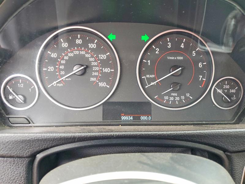 2016 BMW 3er VIN WBA8E9C57GK647958 COPART salvage auction — FRONT END, Ca - Salvage Certificate, sold $1,150 on 2026-07-31 (photo 9)