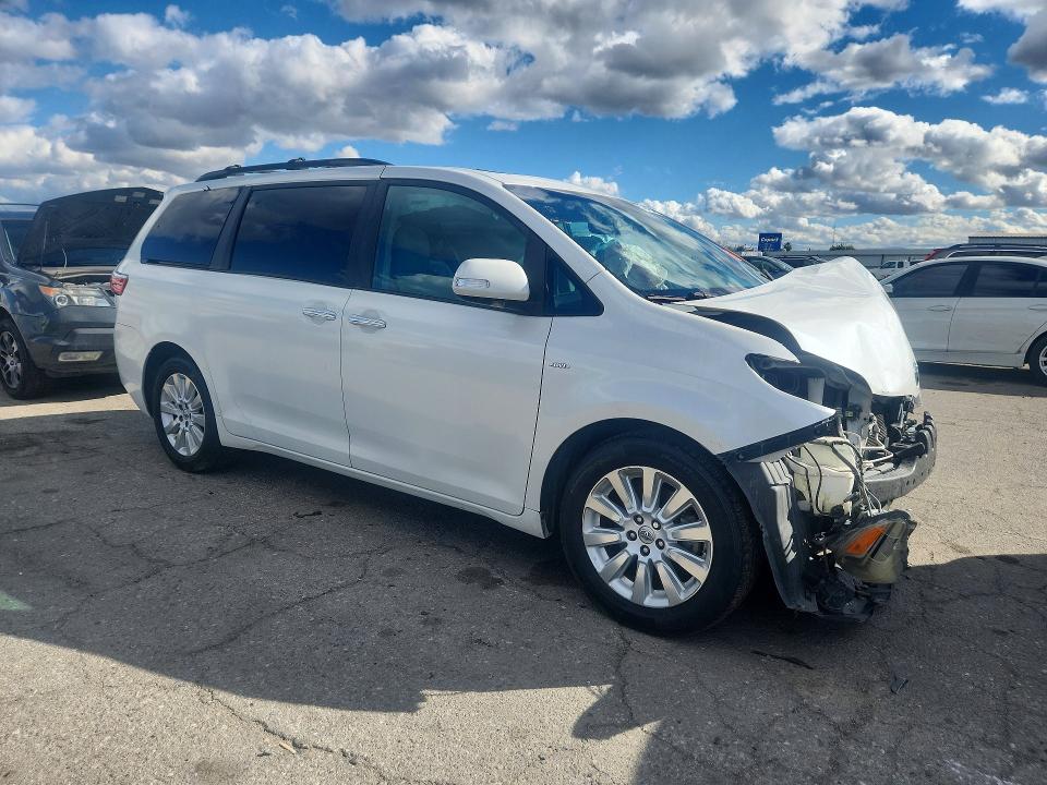 2016 Toyota Sienna VIN 5TDDK3DC1GS131205 COPART salvage auction — FRONT END, Ca - Salvage Certificate, sold $1,600 on 2026-07-06 (photo 4)