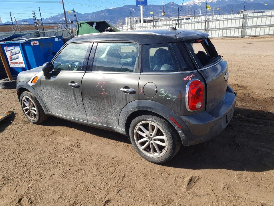 2012 Mini Cooper VIN WMWZB3C55CWM30485 COPART salvage auction — REAR END, Co - Bill Of Sale-Parts Only, sold $400 on 2026-07-20 (photo 2)