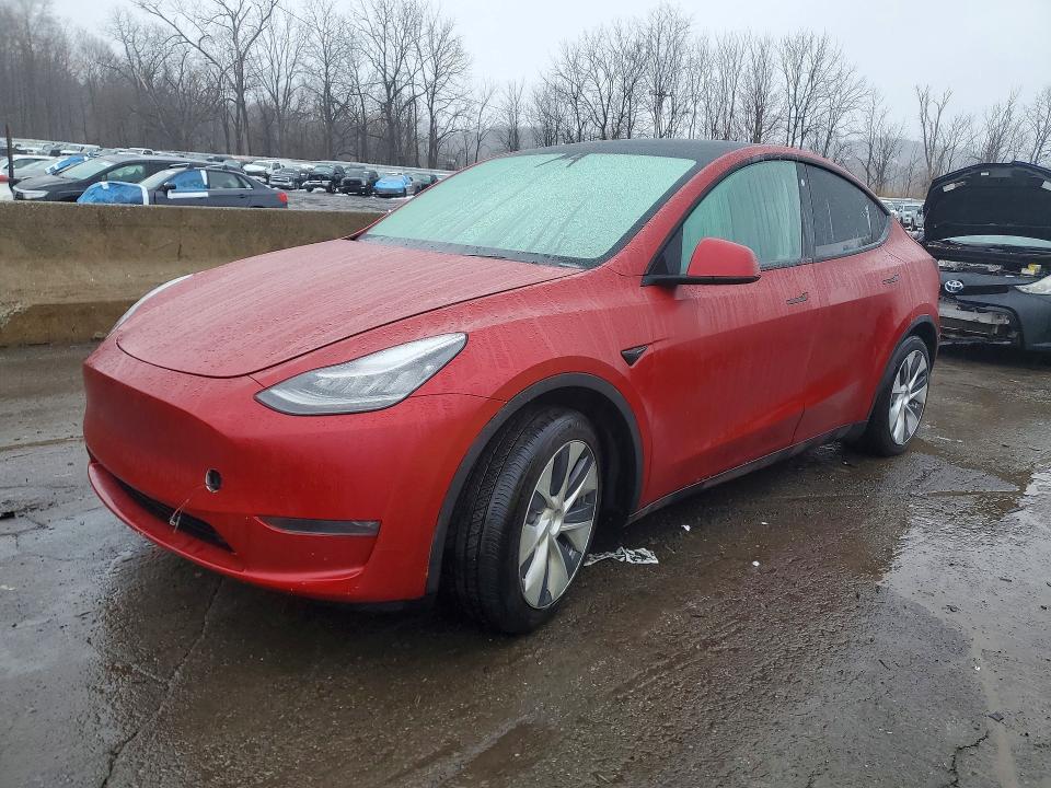 2021 Tesla Model y VIN 5YJYGDEEXMF073278 COPART salvage auction — REAR END, Nj - Cert Of Title-Salvage, sold $8,300 on 2026-07-08 (photo 1)