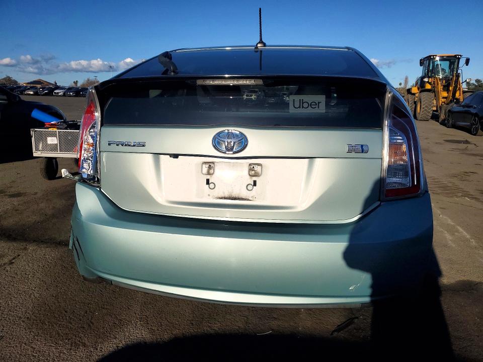2014 Toyota Prius VIN JTDKN3DU9E1823732 COPART salvage auction — REAR END, Salvage Title, sold $1,250 on 2026-08-14 (photo 6)