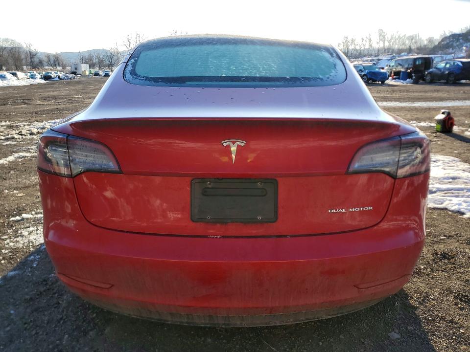 2022 Tesla Model 3 VIN 5YJ3E1EBXNF251566 COPART salvage auction — SIDE, NY - MV907A-PARTS ONLY, sold $1,650 on 2026-07-21 (photo 6)