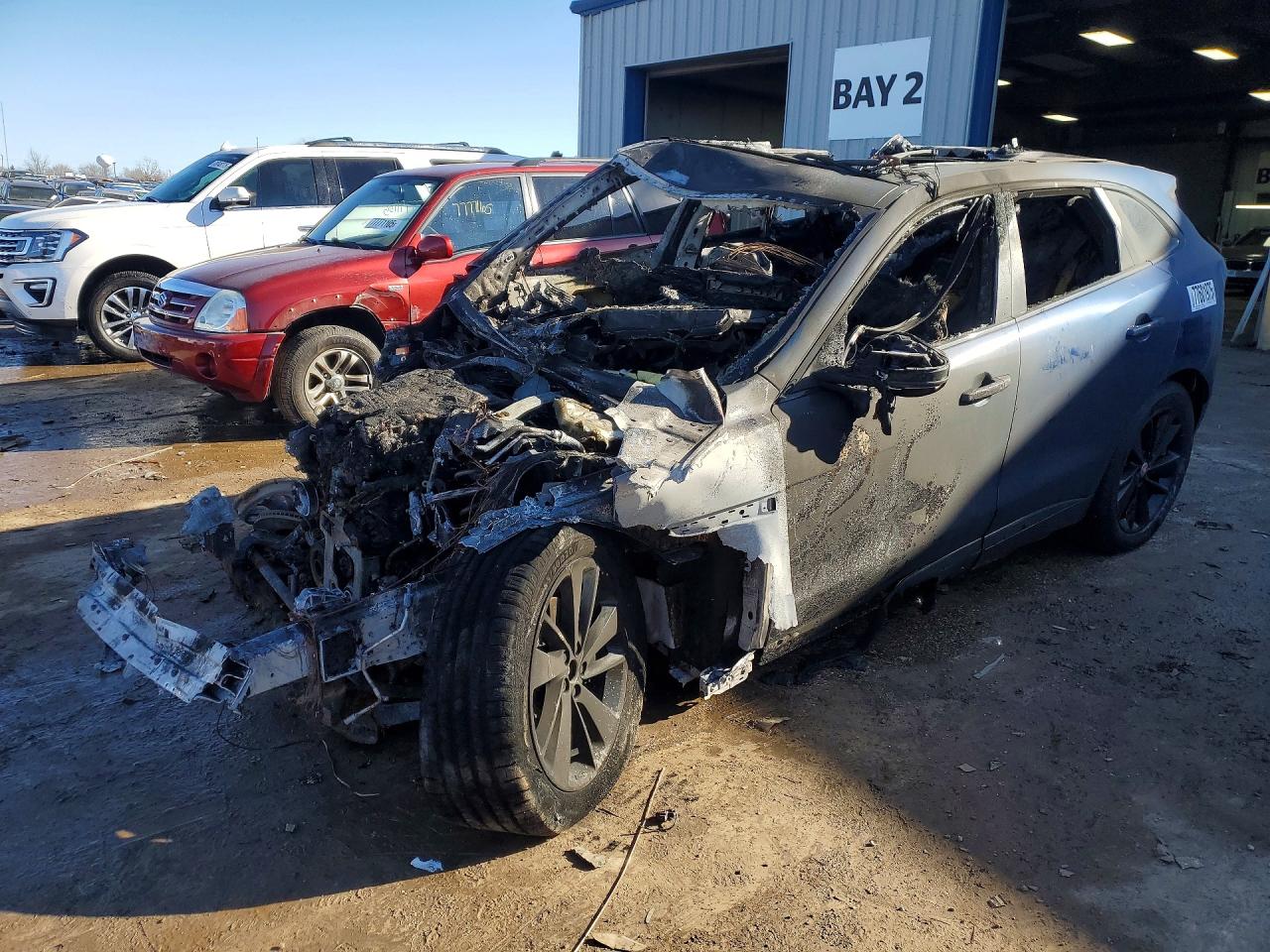 2021 Jaguar F-Pace VIN SADCJ2EX4MA668982 COPART salvage auction — Burn Engine, IL - JUNKING CERT OF A VEHICLE, sold $250 on 2026-07-07 (photo 1)