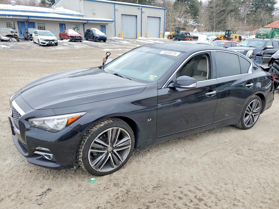 2015 Infiniti Q50 VIN JN1BV7AR9FM398457 COPART salvage auction — REAR END, Wv - Salvage Certificate, sold $2,200 on 2026-07-09 (photo 1)