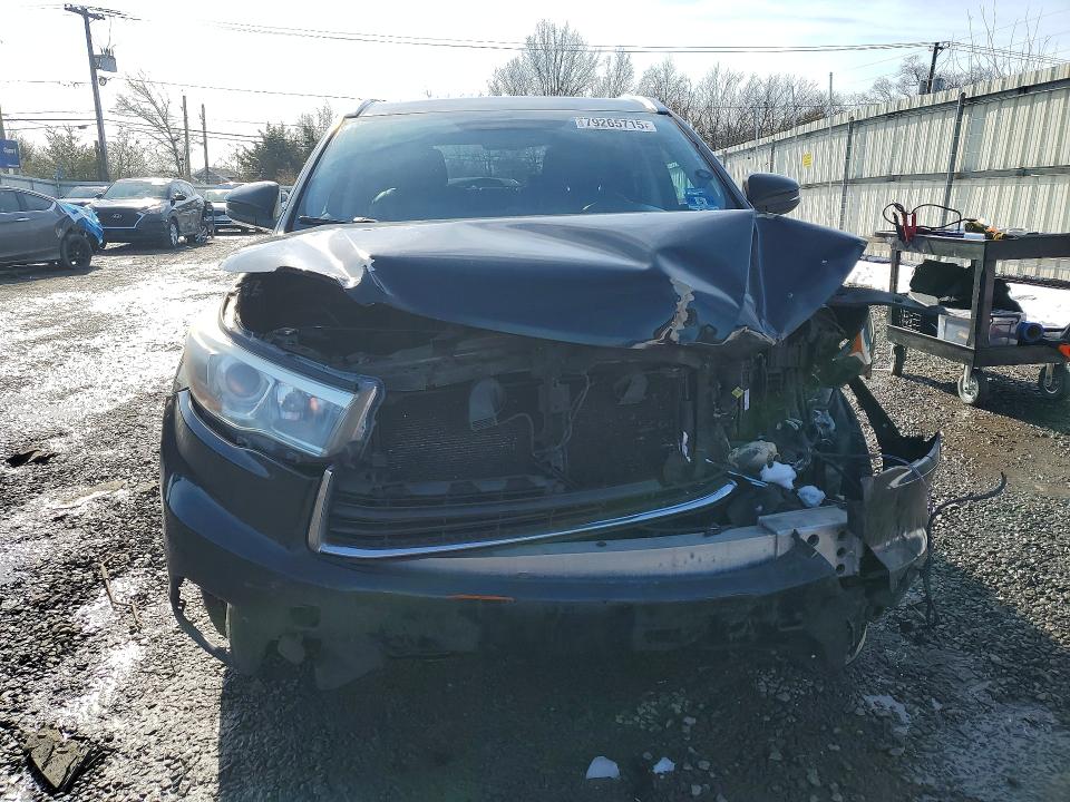 2015 Toyota Highlander VIN 5TDDKRFH1FS219990 COPART salvage auction — FRONT END, Nj - Cert Of Title-Salvage, sold $375 on 2026-07-24 (photo 5)