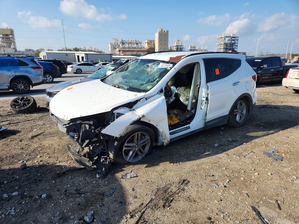 2017 Hyundai Santa fe VIN 5XYZU3LB7HG396010 COPART salvage auction — FRONT END, La - Certificate Of Title, sold $70 on 2026-07-29 (photo 1)
