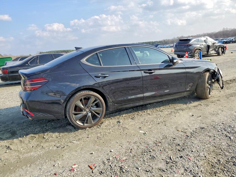 2023 Genesis G70 VIN KMTG34TA6PU106782 COPART salvage auction — FRONT END, GA - CERTIFICATE OF TITLE, sold $5,300 on 2026-07-15 (photo 3)