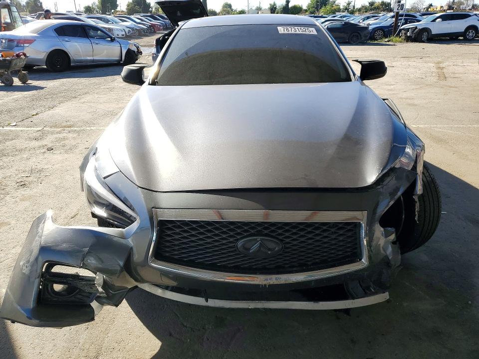 2015 Infiniti Q50 VIN JN1BV7AP3FM346062 COPART salvage auction — FRONT END, Ca - Salvage Certificate, sold $3,400 on 2026-07-13 (photo 5)