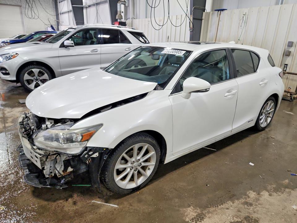 2013 Lexus Ct VIN JTHKD5BH5D2129499 COPART salvage auction — FRONT END, Mn - Cert Of Title-Prior Salvage, sold $300 on 2026-07-21 (photo 1)