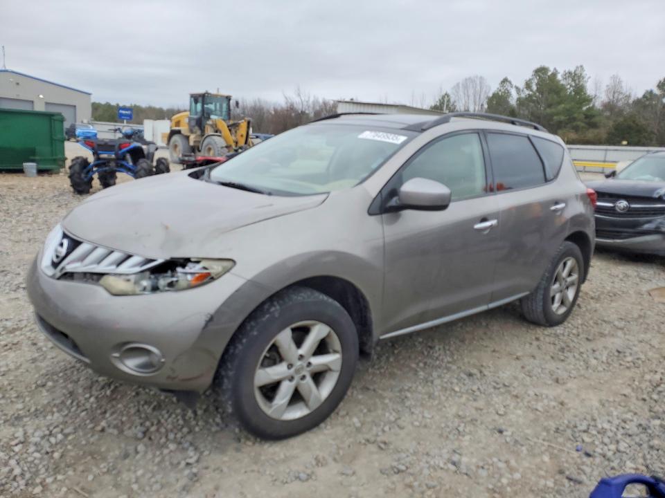 2009 Nissan Murano VIN JN8AZ18U49W014151 COPART salvage auction — FRONT END, Tn - Salvage Certificate, sold $550 on 2026-07-07 (photo 1)
