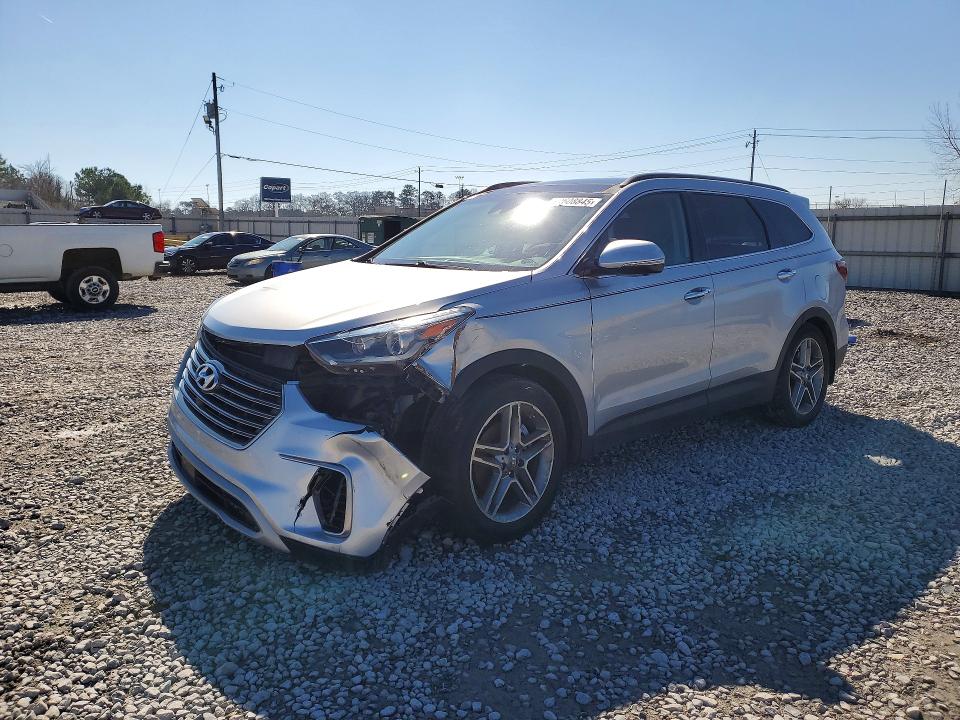 2017 Hyundai Santa fe VIN KM8SR4HF9HU186992 COPART salvage auction — FRONT END, Al - Cert Of Title-Salvage Title, sold $3,400 on 2026-07-07 (photo 1)