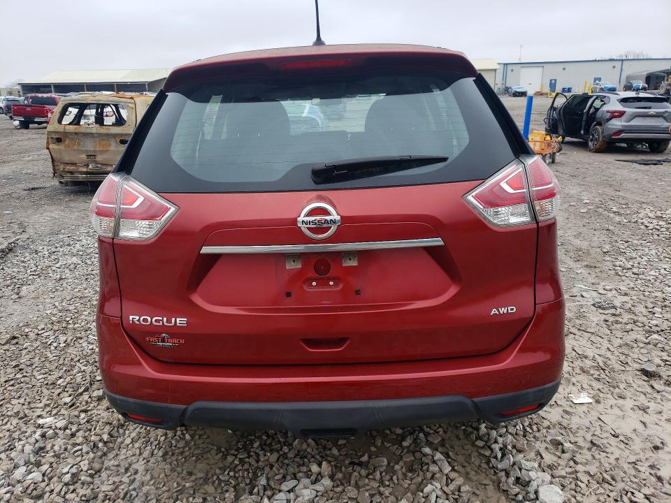 2015 Nissan Rogue VIN KNMAT2MV1FP542964 COPART salvage auction — FRONT END, Tn - Salvage Certificate, sold $600 on 2026-07-09 (photo 6)