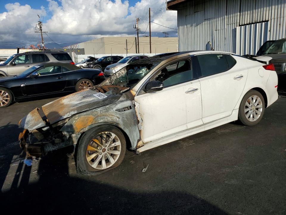 2015 Kia Optima VIN 5XXGN4A75FG432593 COPART salvage auction — BURN, CA - NON-REPAIRABLE VEHICLE CERT, sold $250 on 2026-07-27 (photo 1)