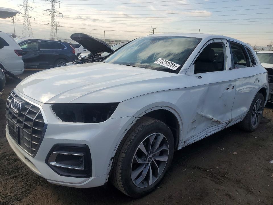 2021 Audi Q5 VIN WA1BAAFY8M2086171 — COPART salvage auction photo