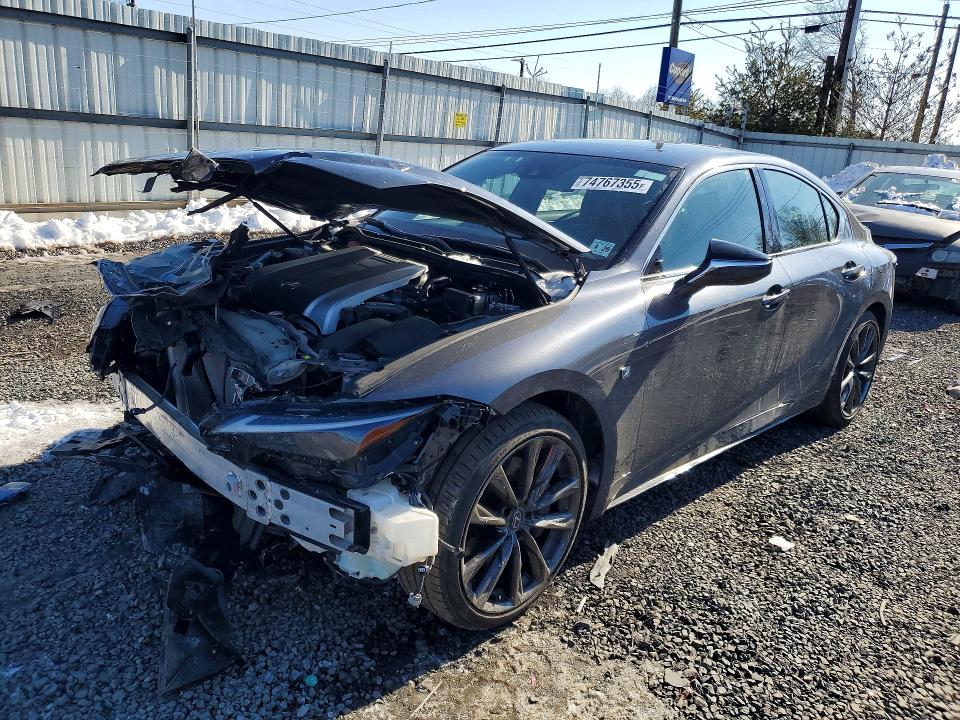 2023 Lexus Is 350 VIN JTHGZ1E25P5031700 COPART salvage auction — FRONT END, NJ - CERT OF TITLE-SALVAGE, sold $1,750 on 2026-07-24 (photo 1)