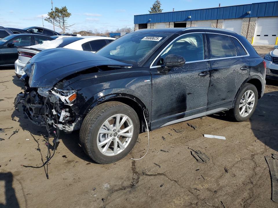 2025 Audi Q3 VIN WA1DECF37S1095931 COPART salvage auction — FRONT END, MI - CERT OF TITLE-SALVAGE VEHICLE, sold $5,100 on 2026-07-28 (photo 1)