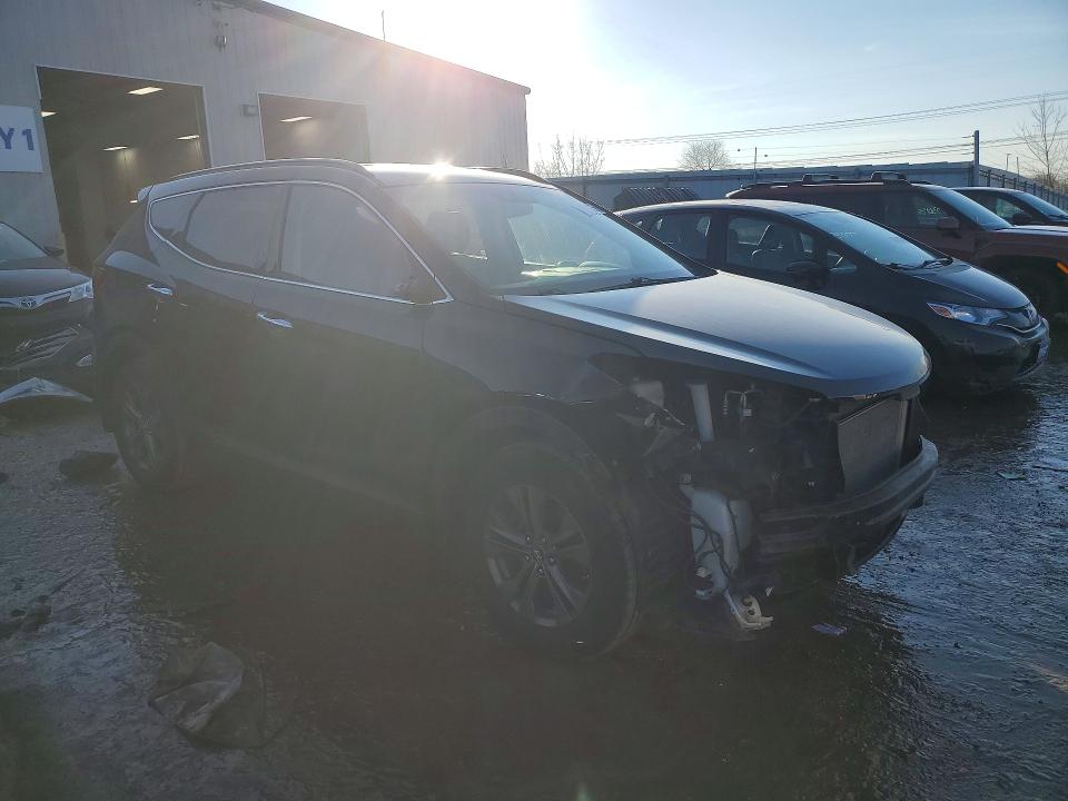 2013 Hyundai Santa fe VIN 5XYZU3LB2DG057648 COPART salvage auction — FRONT END, Il - Salvage Certificate, sold $2,100 on 2026-07-07 (photo 4)
