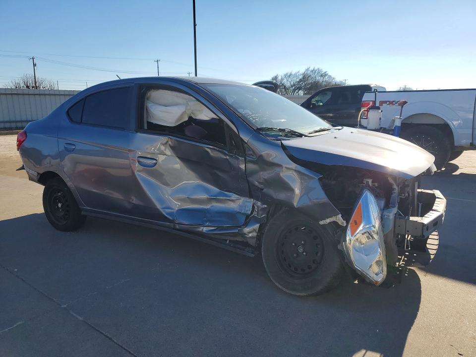 2020 Mitsubishi Mirage VIN ML32F4FJXLHF09216 COPART salvage auction — ALL OVER, Tx - Salvage Vehicle Title, sold $1,200 on 2026-07-09 (photo 4)