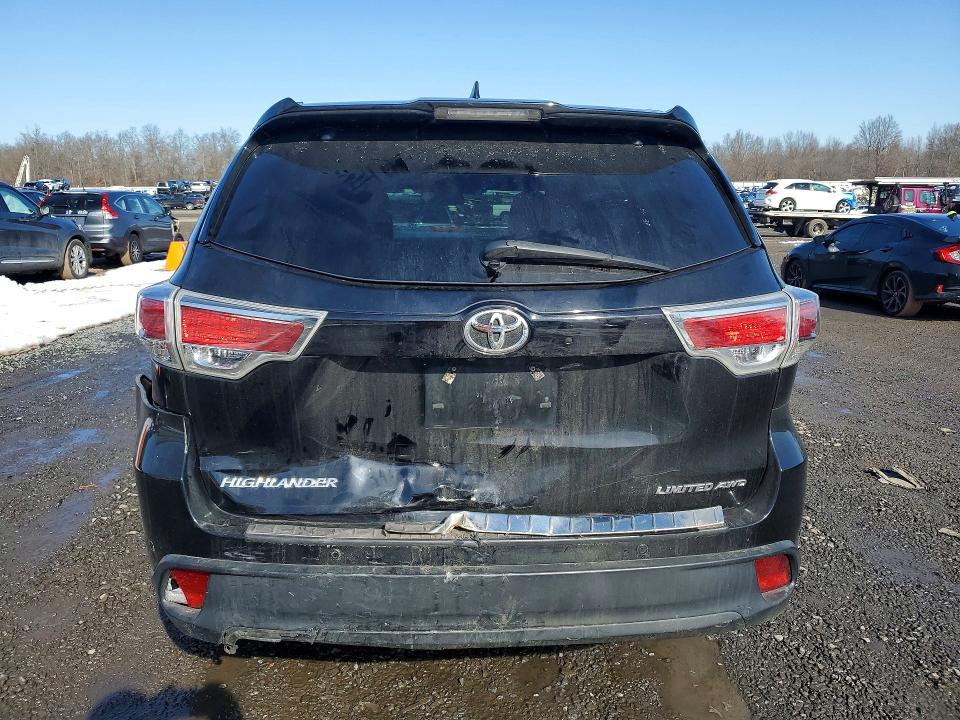 2015 Toyota Highlander VIN 5TDDKRFH1FS219990 COPART salvage auction — FRONT END, Nj - Cert Of Title-Salvage, sold $375 on 2026-07-24 (photo 6)