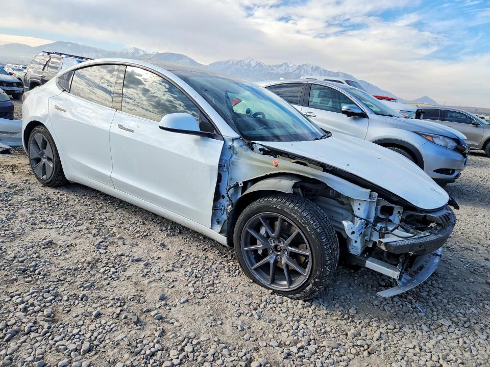 2021 Tesla Model 3 VIN 5YJ3E1EB5MF079803 COPART salvage auction — FRONT END, Ut - Salvage Certificate, sold $8,200 on 2026-07-31 (photo 4)