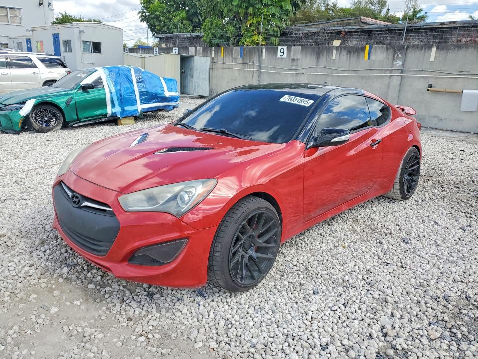 2015 Hyundai Genesis coupe VIN KMHHU6KJ7FU121864 COPART salvage auction — MINOR DENT/SCRATCHES, Fl - Cert Of Title Slvg Rebuildable, sold $1,600 on 2026-07-17 (photo 1)