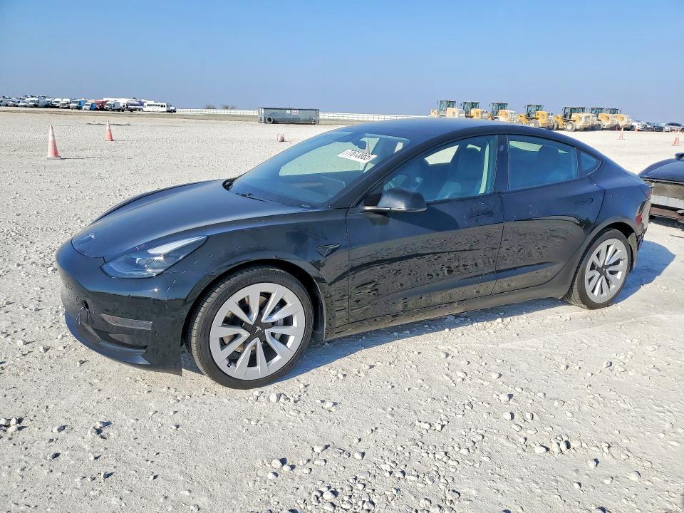 2021 Tesla Model 3 VIN 5YJ3E1EA6MF987880 COPART salvage auction — REAR END, Salvage Title, sold $1,200 on 2026-07-23 (photo 1)