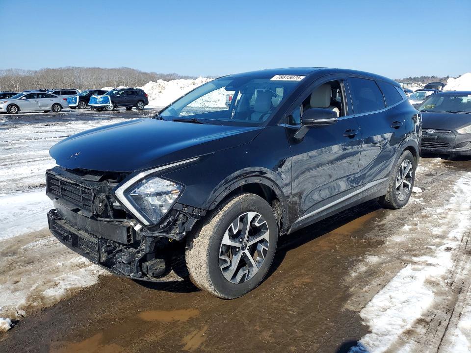 2023 Kia Sportage VIN 5XYK33AF5PG057500 COPART salvage auction — FRONT END, Ma - Cert Of Title-Salvage, sold $125 on 2026-07-15 (photo 1)
