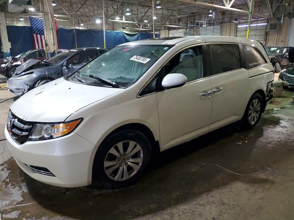 2014 Honda Odyssey VIN 5FNRL5H61EB053612 COPART salvage auction — REAR END, Mi - Certificate Of Title, sold $1,200 on 2026-07-03 (photo 1)