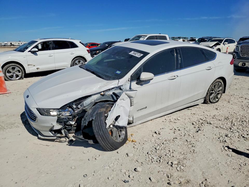 2019 Ford Fusion VIN 3FA6P0LU4KR104987 COPART salvage auction — FRONT END, Tx - Salvage Vehicle Title, sold $1,400 on 2026-07-02 (photo 1)
