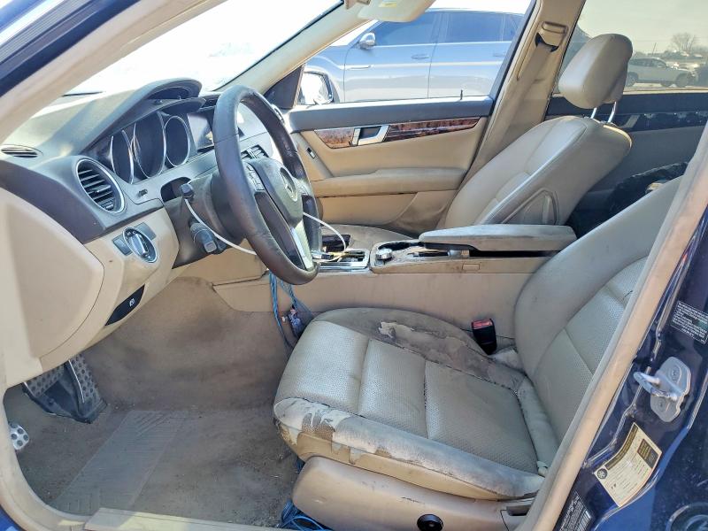 2012 Mercedes-benz C-klasse VIN WDDGF4HB8CR217649 COPART salvage auction — FRONT END, Salvage Title, sold $50 on 2026-07-28 (photo 7)