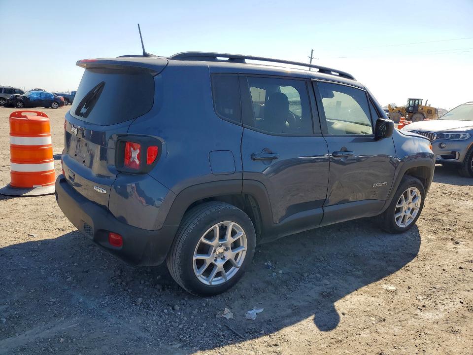 2022 Jeep Renegade VIN ZACNJDB14NPN80724 COPART salvage auction — FRONT END, Tx - Certificate Of Title, sold $3,250 on 2026-08-17 (photo 3)