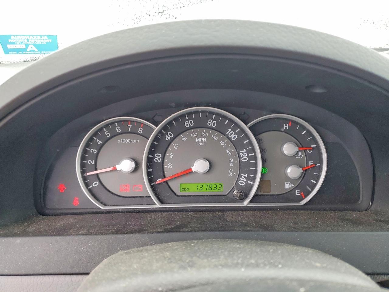 2008 Kia Sorento VIN KNDJC736485845694 COPART salvage auction — Mechanical, MA - CERTIFICATE OF TITLE, sold $975 on 2026-07-01 (photo 9)