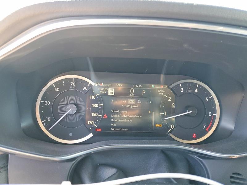 2022 Jaguar F-pace VIN SADCJ2EX7NA698124 COPART salvage auction — MISSING/ALTERED VIN, Sc - Cert Of Title-Salvage, sold $1,300 on 2026-07-29 (photo 9)