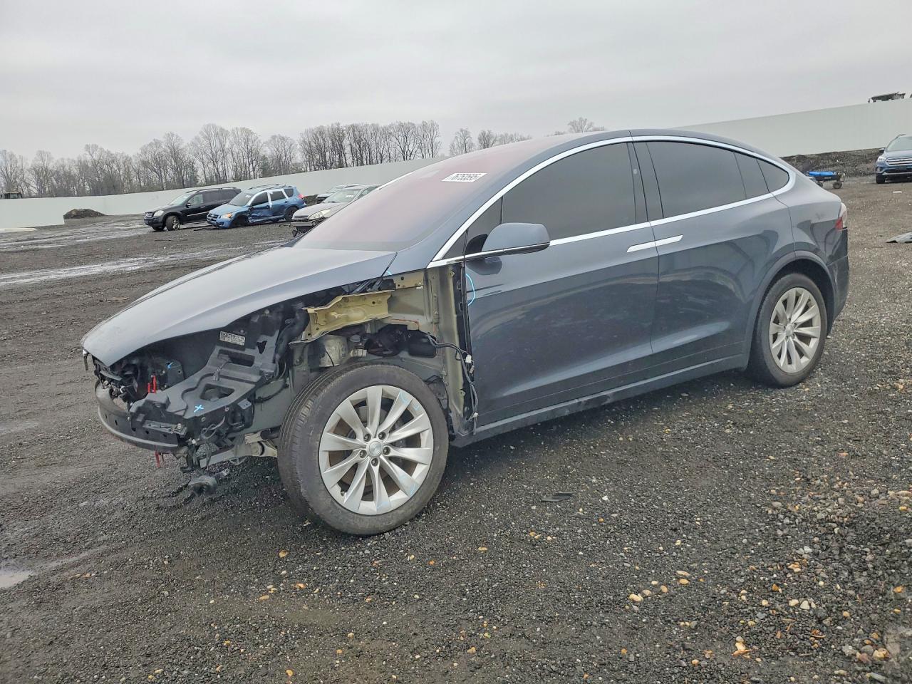 2018 Tesla Model x VIN 5YJXCDE23JF114147 COPART salvage auction — Front End, MD - CERT OF SALVAGE > 75% DAMAGE, sold $11,100 on 2026-06-30 (photo 1)