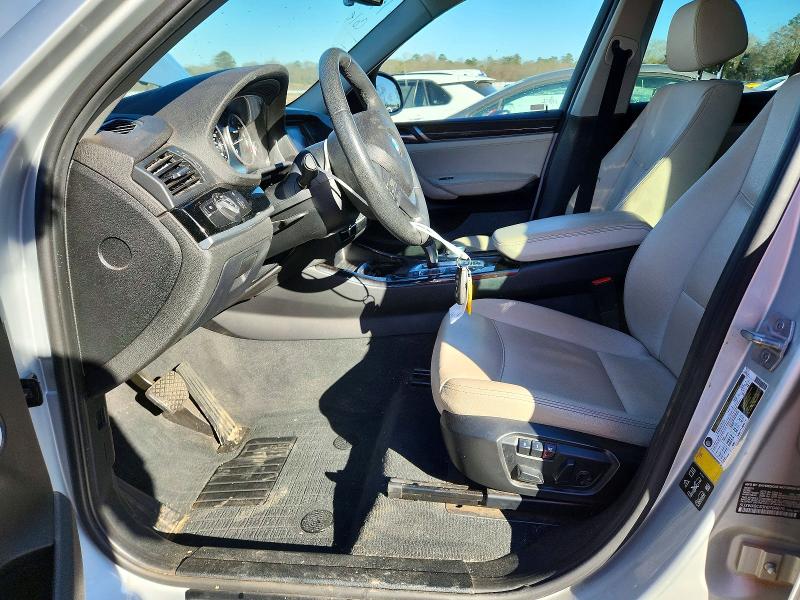 2017 BMW X3 VIN 5UXWX9C53H0T04676 COPART salvage auction — FRONT END, Al - Cert Of Title-Salvage Title, sold $3,350 on 2026-07-09 (photo 7)