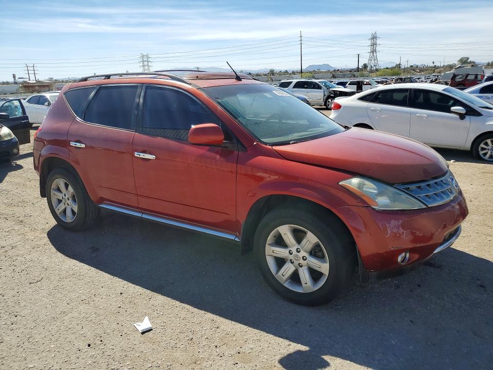 2007 Nissan Murano VIN JN8AZ08W97W644417 COPART salvage auction — FRONT END, Az - Certificate Of Title, sold $925 on 2026-07-31 (photo 4)