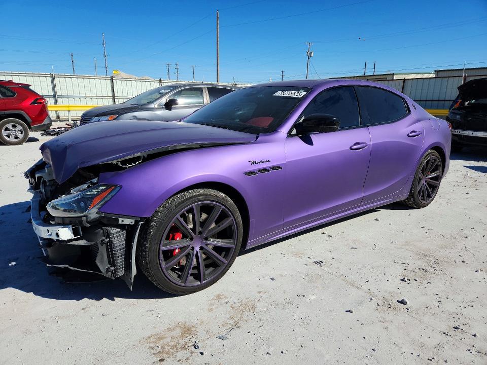 2022 Maserati Ghibli VIN ZAM57YSM3N1388967 COPART salvage auction — FRONT END, Tx - Salvage Vehicle Title, sold $2,250 on 2026-07-28 (photo 1)