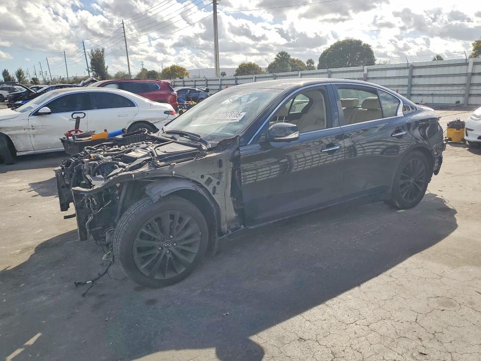 2018 Infiniti Q50 VIN JN1EV7APXJM364497 COPART salvage auction — FRONT END, Fl - Certificate Of Destruction, sold $1,900 on 2026-07-13 (photo 1)