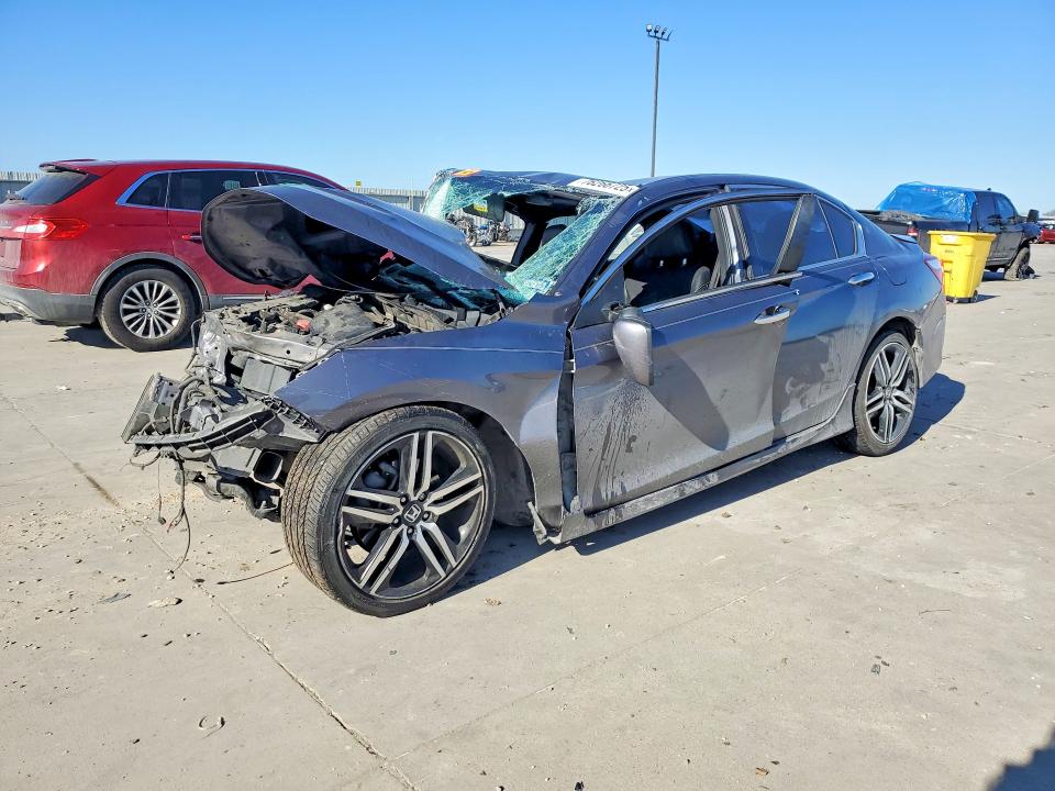 2016 Honda Accord VIN 1HGCR2F56GA220203 COPART salvage auction — FRONT END, Tx - Nonrepairable Title, sold $875 on 2026-07-09 (photo 1)