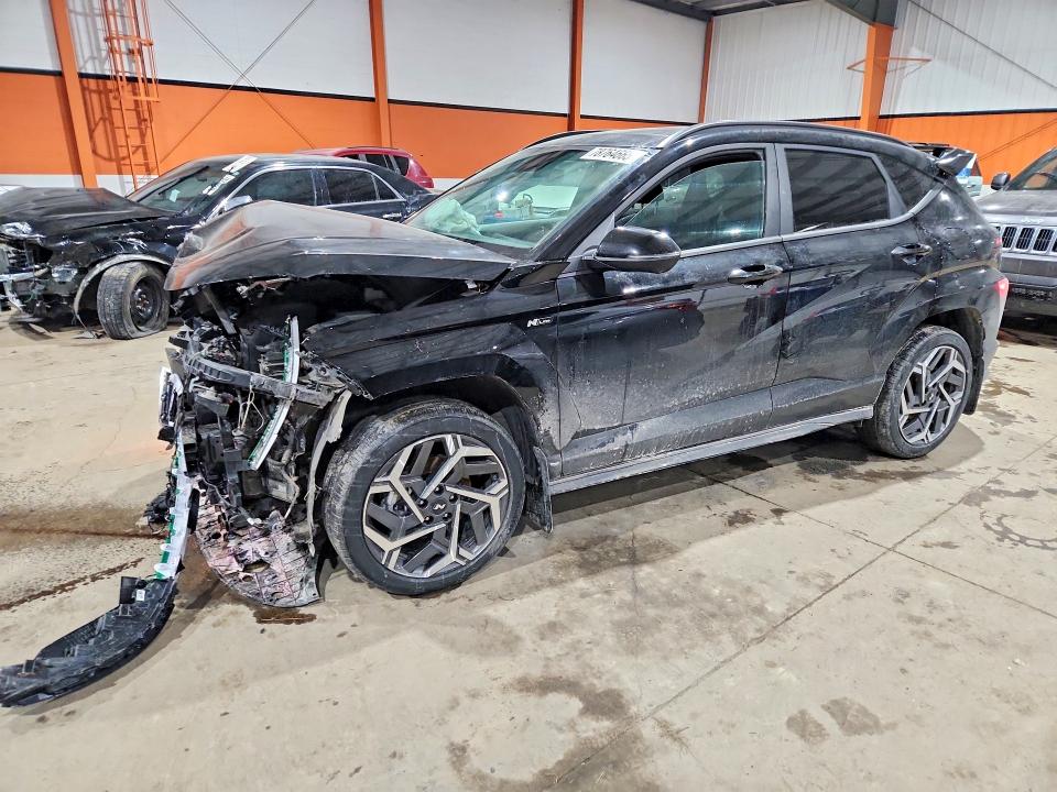 2024 Hyundai Kona VIN KM8HECA34RU091676 COPART salvage auction — FRONT END, Salvage Title, sold $1,300 on 2026-07-21 (photo 1)