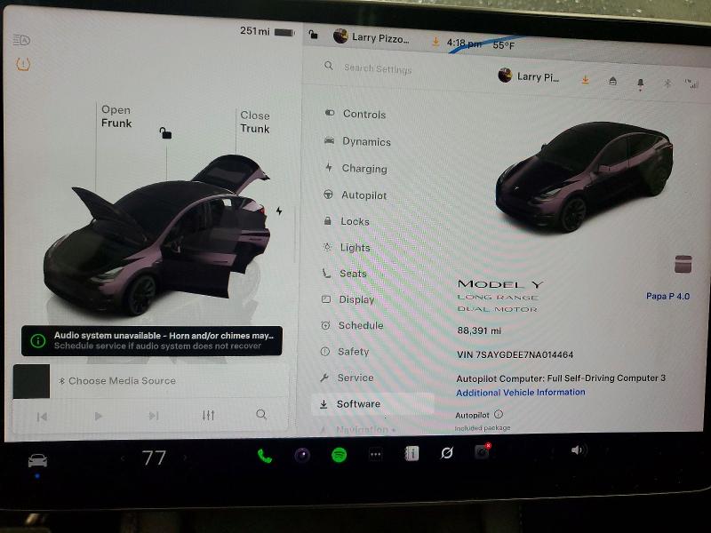 2022 Tesla Model y VIN 7SAYGDEE7NA014464 COPART salvage auction — FRONT END, Nc - Salvage Certificate Of Title, sold $10,200 on 2026-07-02 (photo 9)