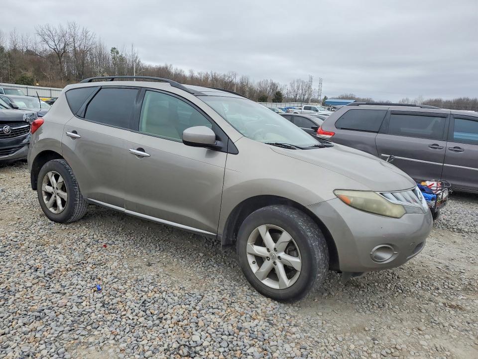 2009 Nissan Murano VIN JN8AZ18U49W014151 COPART salvage auction — FRONT END, Tn - Salvage Certificate, sold $550 on 2026-07-07 (photo 4)
